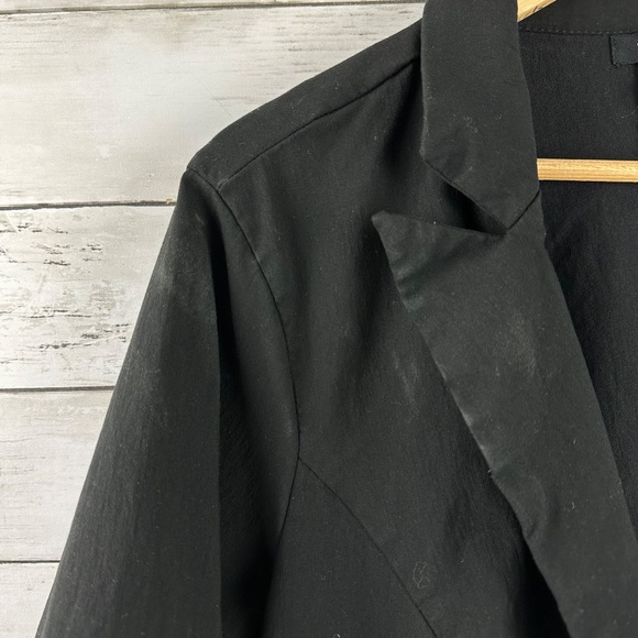 Torrid Stretch Blazer Womens Size 4 Studio Lexington Millennium Black Ruched - Picture 3 of 11